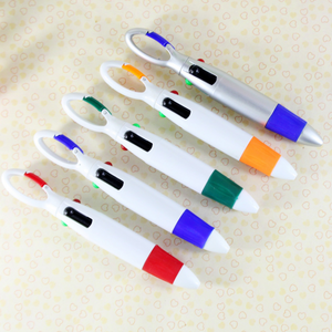 Stylo à bille multicolore personnalisé en plastique rétractable pour cadeau publicitaire - Product Image 2