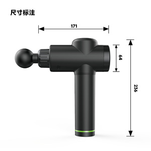 ปืนนวดระดับมืออาชีพ 800-3200 รอบต่อนาที มอเตอร์ไร้แปรงถ่าน ชาร์จผ่าน USB เครื่องนวดผ่อนคลายกล้ามเนื้อลึก เครื่องนวดคอ - Product Image 2