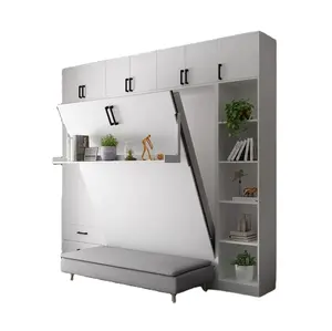Multi-functional Murphy Bed with combo of sofa, desk, and cabinets