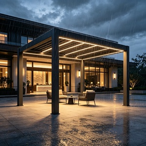 RKOVE 3x4m 4x5m Custom Motorized Aluminum Louvered Pergola for Garden Patio - Product Image 3