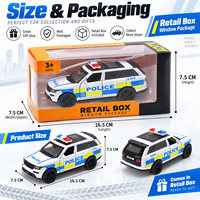 Vente en gros : Voiture de police moulée sous pression à l'échelle 1:36, modèle City Patrol, avec fonction de recul, portes ouvrables, X7 & Rover, SUV en alliage métallique, jouet avec sons et lumières