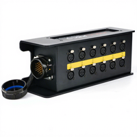 Boîtier de scène 12 canaux avec interface de câble audio multipaire XLR femelle 12 voies pour spectacles sur scène