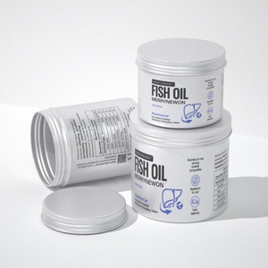 Frasco de Aluminio Vacío con Tapa de Rosca para Cápsulas de Aceite de Pescado Omega 3, Almacenamiento de Softgels, Grado Alimenticio, Materiales Reciclados Premium, Medicina - Product Image 4
