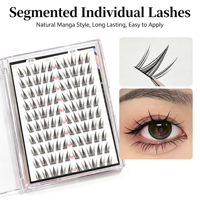 Extensions de cils individuelles à logo personnalisé pour marque privée, cils ultra-fins en fibres pour un look volume doux, faux cils