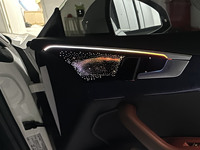 Kit de Mejora de Acabados Interiores Autowellus para Audi A4 A5 B9 2017-2024, Paneles Decorativos con Aspecto de Fibra de Carbono Premium, Iluminación Ambiental