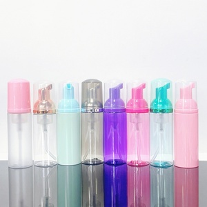 White Clear Pink Colored Pump Dispenser <b>Mini</b> Travel Portable Size Foaming Soap Face Hand Wash Mousse Plastic Foam Bottles - Product Image 3
