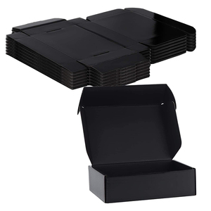 Biểu Tượng Tùy Chỉnh Sinh Thái Thân Thiện Với Thư Di Chuyển Hộp Carton Logo In Giấy Màu Đen Bao Bì Các Tông Cho Quần Áo Trang Phục Bao Bì Hộp - Product Image 2