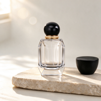 Nouvelle conception MUB, flacon de parfum en verre transparent de 100 ml à fond épais, col serti, pompe fine pressurisée de qualité supérieure, OEM