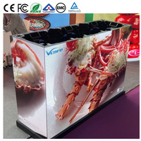Pantalla LED Cúbica Interior P2.6 de 45 Grados, 500x500mm, Empalme sin Costuras, Pantalla Publicitaria Tipo Cubo Mágico para Tiendas Minoristas y Centros Comerciales