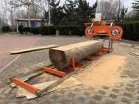 Scierie portative avec moteur à essence 7HP, scie à ruban de 18 pouces pour le bricolage, le travail du bois, la fabrication de bois de construction et l'utilisation agricole