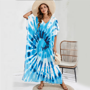 Assez de stock 2024 New Summer Bikini Cover Up Manches courtes Robes paréo de plage avec 38 motifs imprimés - Product Image 6