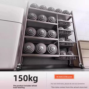 Multi-Layer Metal Kitchen Rack Floor-Standing Vegetable Basket Storage Multi-Functional <strong>Microwave</strong> Oven <strong>Shelf</strong> for Kitchen - Product Image 5