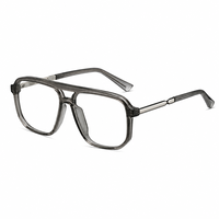 Monture de lunettes carrées de pilote classiques surdimensionnées # Montures de lunettes optiques vintage en acétate 60040 pour hommes et femmes, lunettes de prescription