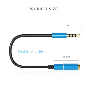 Nuevo producto 35 mm Audio <span class=keywords><strong>Converter</strong></span> <span class=keywords><strong>A</strong></span> up macho <span class=keywords><strong>a</strong></span> hembra Cable de auriculares para <span class=keywords><strong>Mp</strong></span> <span class=keywords><strong>3</strong></span> Phone Tablet Desktop - Product Image 3