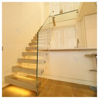 Escalier flottant écologique Prima à faible teneur en formaldéhyde, en bois dur, assemblé avec précision, pour bâtiments écologiques et économes en énergie