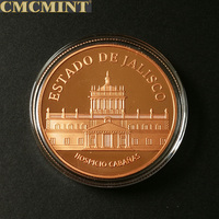 Artisanat en métal fabricant en gros fédération mexicaine pièce Souvenir ronde cuivre défi pièce Logo personnalisé pour collection