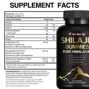 Caramelle Gommose di Shilajit con Ashwagandha e Magnesio |   Estratto di Shilajit e Ashwagandha per Supporto Energetico e Vitalità |   60 caramelle gommose - Product Image 3