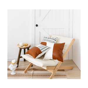 Federa reale 100% tessuto di cotone e fodere per cuscini con giuntura in pelle fodera per cuscino in pelle di nuovi stili - Product Image 6