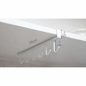 Support de rangement mural en métal EE141 pour armoire, avec crochets sous plan et pinces pour outils de nettoyage et articles divers de cuisine - Vente en gros - Product Image 3