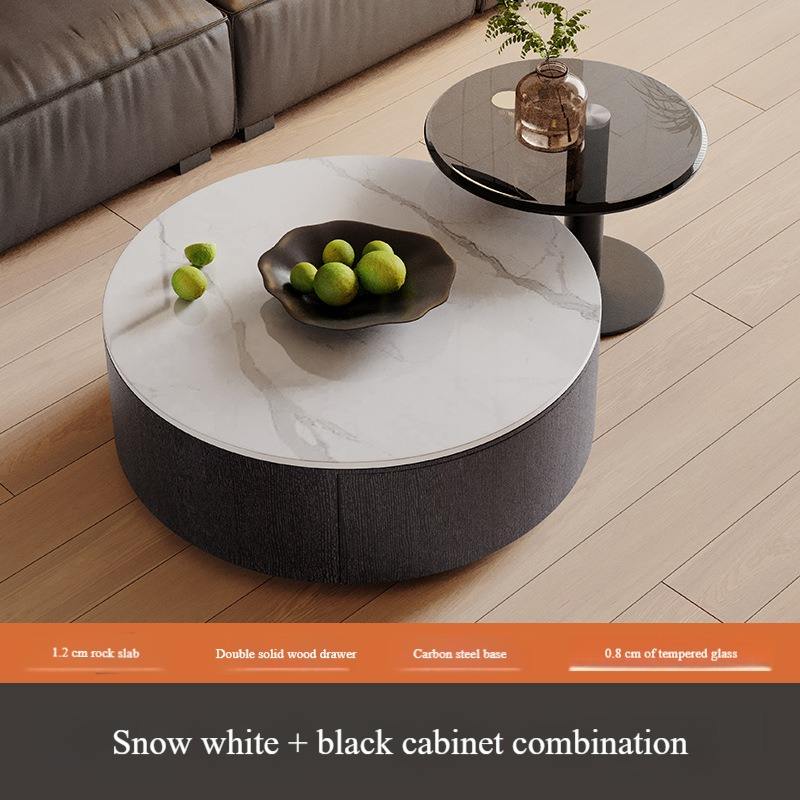 Combinaison ardoise blanche montagne de neige + armoire noire