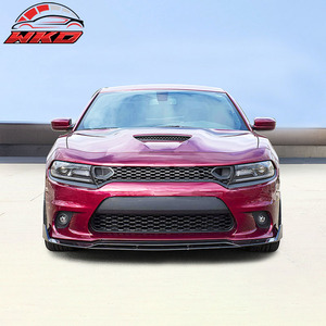 Convient pour Charger SRT 2015-2016 V2 Style Lèvre de pare-chocs avant Noir brillant - Product Image 3