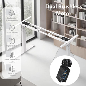 Máy tính điện Bảng điều chỉnh chiều cao ngồi đứng văn phòng bàn với kép động cơ không chổi than đứng bảng điện văn phòng khung - Product Image 5