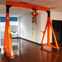 Grue portique mobile en alliage d'aluminium, petite, portable, pour atelier extérieur/intérieur, capacité 1, 2, 3 tonnes