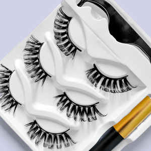 Ensemble de <span class=keywords><strong>faux</strong></span> <span class=keywords><strong>cils</strong></span> magnétiques 3D en vison synthétique, style volumineux, avec eye-liner magnétique pour <span class=keywords><strong>cils</strong></span> - Product Image 4