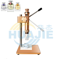 HUAJIE Machine pneumatique de bureau à sertir manuelle pour bouteille de parfum Équipement cosmétique