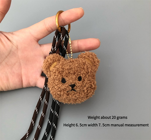 Llavero de peluche de osito adorable al por mayor, colgante de cuerda moderno para bolso, accesorios de moda para mujer, suministro a granel - Product Image 3
