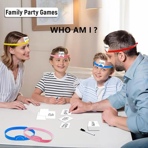 Meilleur vendeur Devinez qui je suis Jeu de société en plastique pour l'interaction familiale Jeu de rôle Bandeaux - Devinez <span class=keywords><strong>les</strong></span> animaux - Product Image 5