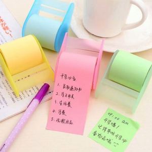 Multicolor Roll Self-Adhesive Sticky Notes Dispenser <b>Memo</b> <b>Pad</b> Office School Reminder Colorful Stationery Note Taking Gift - Product Image 1