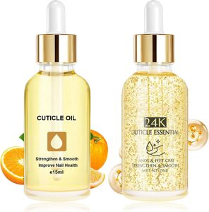 Huile nourrissante revitalisante pour cuticules en feuilles d'or 24 carats, marque privée en gros, avec logo personnalisé, vitamine E, huile pour cuticules avec boîte - Product Image 1