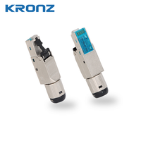 Conector de Terminación de Campo RJ45 Sin Herramientas KRONZ, Totalmente Blindado para Cat.6/6A/7 (23-24 AWG), Conector Ethernet de 100W