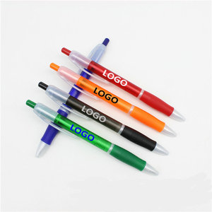 Bolígrafo de plástico transparente para publicidad, bolígrafo personalizado con logotipo promocional, barato, con agarre - Product Image 3