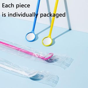 Disposable <b>Plastic</b> Dental Mouth <b>Mirror</b> Individually Packed Oral Examination <b>Mirror</b> Colorful Dental Consumable - Product Image 3