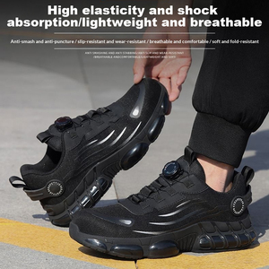 Factory Direct Supply Steel Toe Anti Puncture Anti Smash Mens Automatic Buckle Work <b>Boots</b> Mens Sneakers <b>Safety</b> Shoes - Product Image 2
