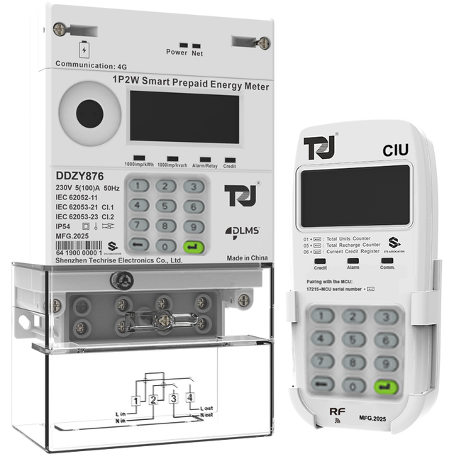 1P  4G Prepaid SPLIT Meter with RF CIU Plug &Play  Design Replaceable Battery Kwh Meter Single Phase Meter AMI/AMR Smart Meter