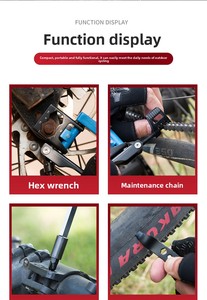 Herramienta Multiusos para Bicicleta 38 en 1, Kit <span class=keywords><strong>de</strong></span> Reparación <span class=keywords><strong>de</strong></span> <span class=keywords><strong>Bicicletas</strong></span> con Palancas <span class=keywords><strong>de</strong></span> Cadena, Llave Hexagonal para Radios, Herramienta Separadora y Extractor <span class=keywords><strong>de</strong></span> <span class=keywords><strong>Bielas</strong></span> - Product Image 4