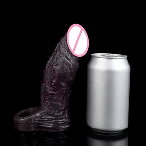 Anillo para Pene de Silicona SXXY, Funda para Pene, Anillo para Pene con Cabeza Cerrada, Extensor de Pene Realista Negro, Aumenta el Grosor, Juguetes Sexuales para Hombres - Product Image 4