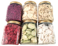 Fabriek Direct Supply Premium gevriesdroogde drakenfruit plakjes, knapperige vacuüm gevriesdroogde fruitsnacks