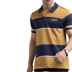 Camiseta Polo de Hombre de Dos Tonos, Elegante, de Primera Calidad, con Patrón Sólido y Tela Antiarrugas, a Precios Económicos - Product Image 1