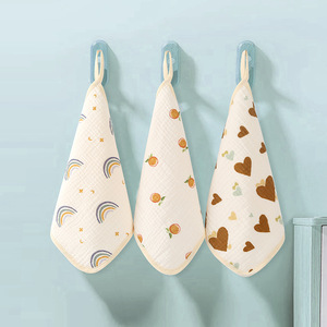 Ucuz yumuşak emici yüz havlusu Muslin bebek keseler karikatür yenidoğan için % 100% pamuk pembe bebek yıkama bezleri - Product Image 5