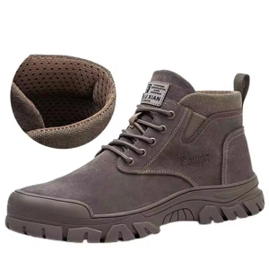 Botas de senderismo para uso en exteriores, zapatos para hombre con altura media a la pantorrilla, impermeables y antideslizantes para hombre - Product Image 2