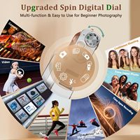 Appareil photo hybride compact professionnel 4K avec objectif zoom optique 16x, capteur CMOS et carte mémoire SD, capture vidéo riche en fonctionnalités