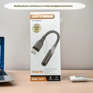 <span class=keywords><strong>Adaptateur</strong></span> de décodage audio pour téléphone portable SX-81, interface L vers interface casque 3,5 mm, silicone durable - Product Image 2