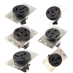 <span class=keywords><strong>Plaque</strong></span> murale en acier inoxydable brossé, cache-prise électrique à trou rond, norme américaine 6-30R/6-50R/14-30R/14-50R/TT-30 RSocket Cover - Product Image 3