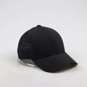 หมวกกอล์ฟกีฬาแบบมีโลโก้ยาง 5-6 แผง ขายส่ง หมวกเบสบอลแบบเรียบ กันน้ำ เจาะรูด้วยเลเซอร์ - Product Image 3