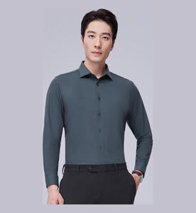 Camicie Formali da Uomo per Primavera, Monopetto, Asciugatura Rapida, Traspiranti, Antipiega, Antipilling, Ecologiche, Camicia in <span class=keywords><strong>Lana</strong></span> ODM - Product Image 2