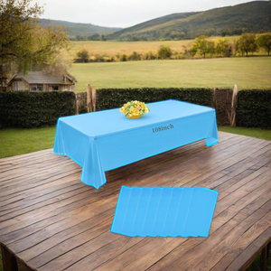 Прямоугольная скатерть Прозрачная одноразовая PEVA/PE/PP покрытие для стола для ресторана, рекламы, вечеринки, рождественские Чехлы для стола - Product Image 3